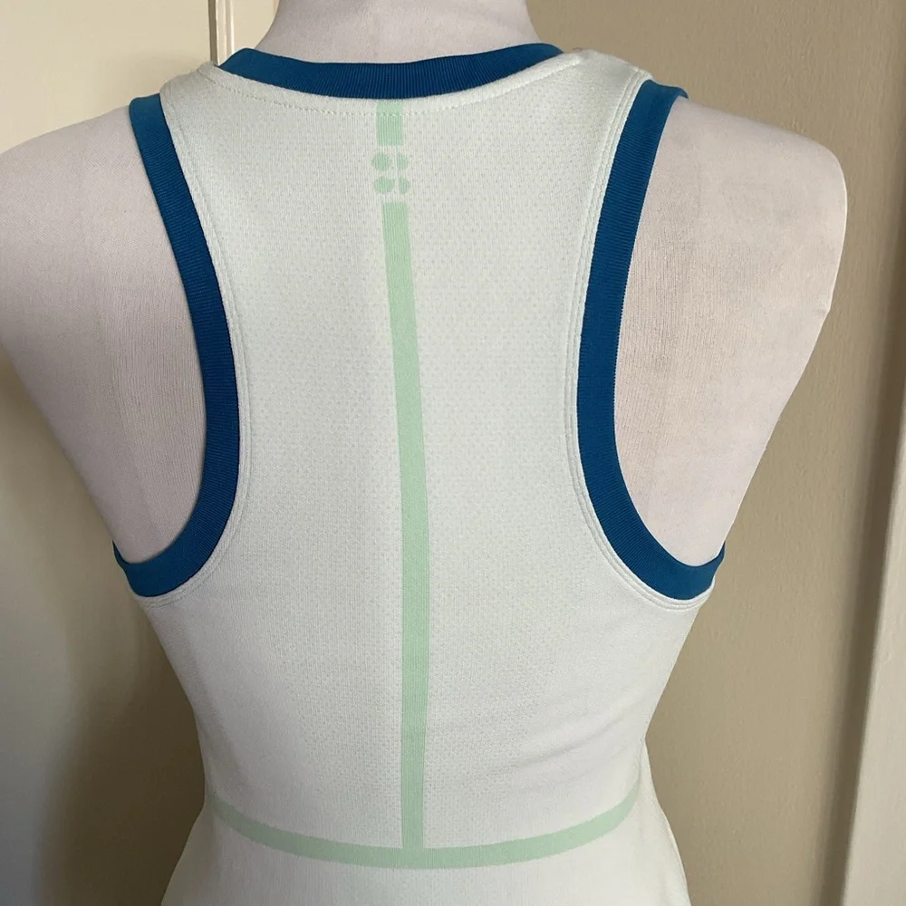 Sweaty Betty Interval Seamless Workout Minidress Sz M Navy Blue Sporty Tennis - Picture 6 of 6